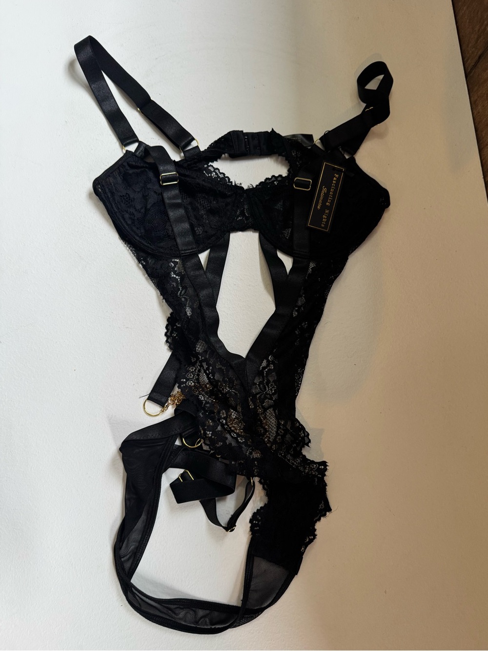 Fascinating Nights Intimate Avery Bodysuit - Black size medium